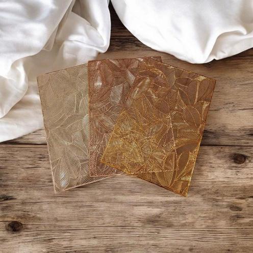 [D-107] كوستر اشكال ذهبي روزجولد ذهبي لامع*300