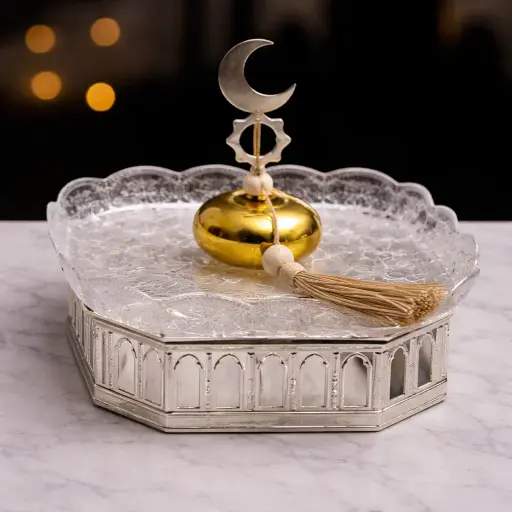 [DD-1350A] تمرية زجاج فضي [ عبوة 24 ]