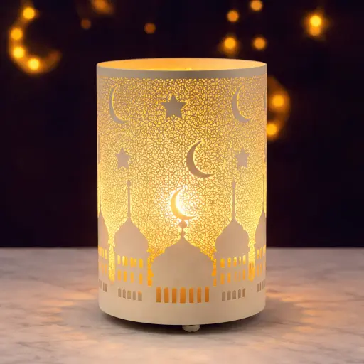 [E-631A] ديكور اسلامي ابيض وسط [ عبوة 72 ]