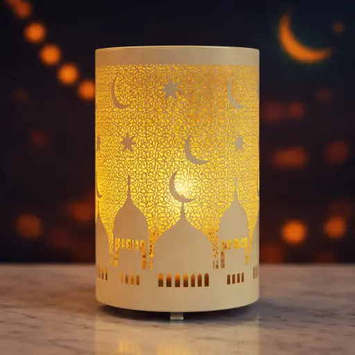 [E-632A] ديكور اسلامي ابيض كبير [ عبوة 48 ]