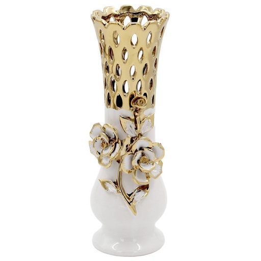 [E-784] فازة ورد بارز وسط [ عبوة 36 ]