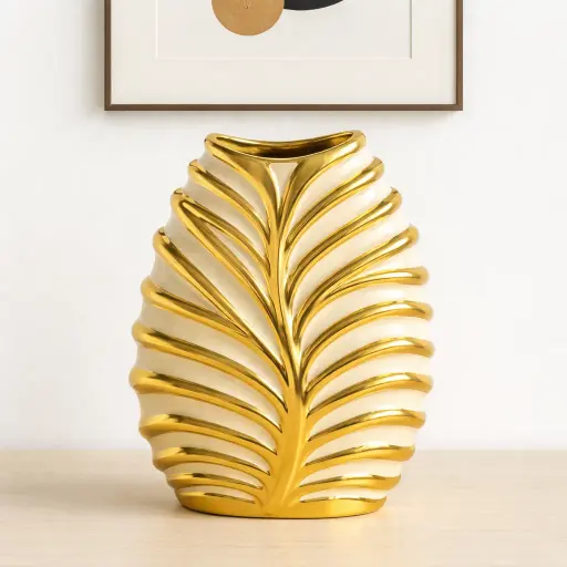 [E-785] فازة ورقة شجر ك [ عبوة 24 ]