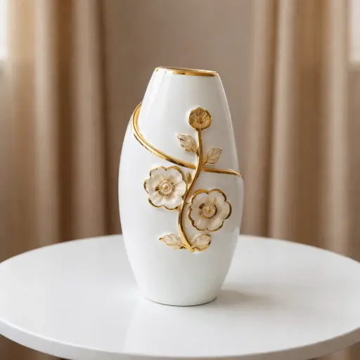 [E-787] فازة مسلوب ورد بارزك [ عبوة 24 ]