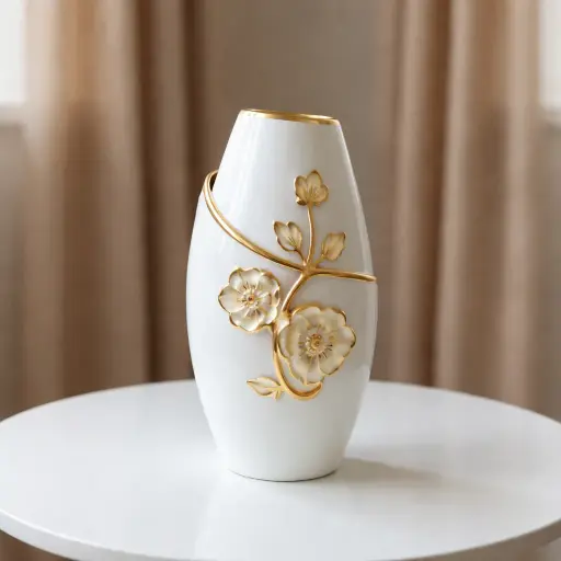 [E-788] فازه مسلوب ورد بارز وسط [ عبوة 36 ]