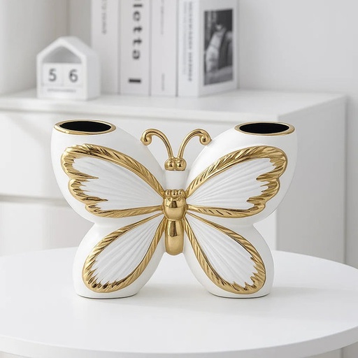 [WA-1172] فازة فراشة شكل جديد وسط [ عبوة 48 ]