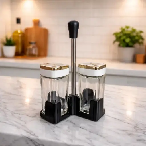 [QQ-480-b] ملاحة زجاج 2*1 بالاستاند ابيض*42