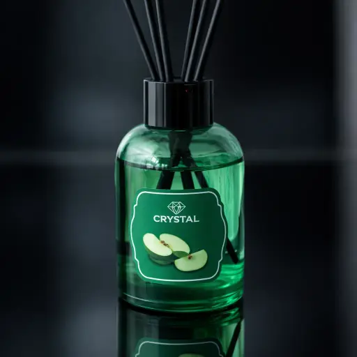 [cr-4001-11] عيدان كريستال-تفاح اخضر[عبوه 50]