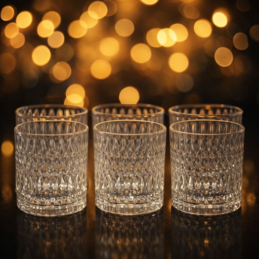 [AD-151] طقم 6 اكواب كرستال فصوص[عبوه 8]