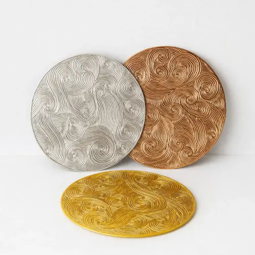 [D-118] كوستر اشكال ذهبي روزجولد ذهبي لامع*300