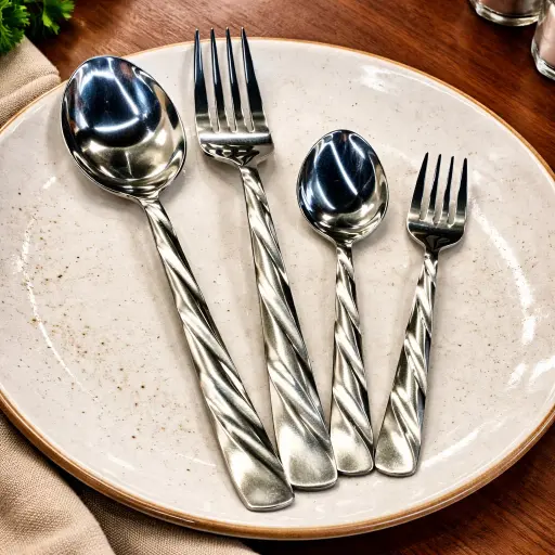 [SS-32] طقم معالق و شوك سيلفر * 100